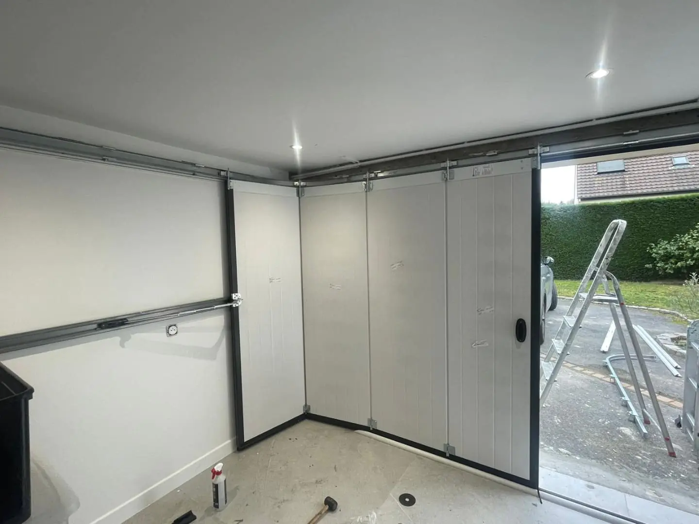 Installation porte sectionnelle